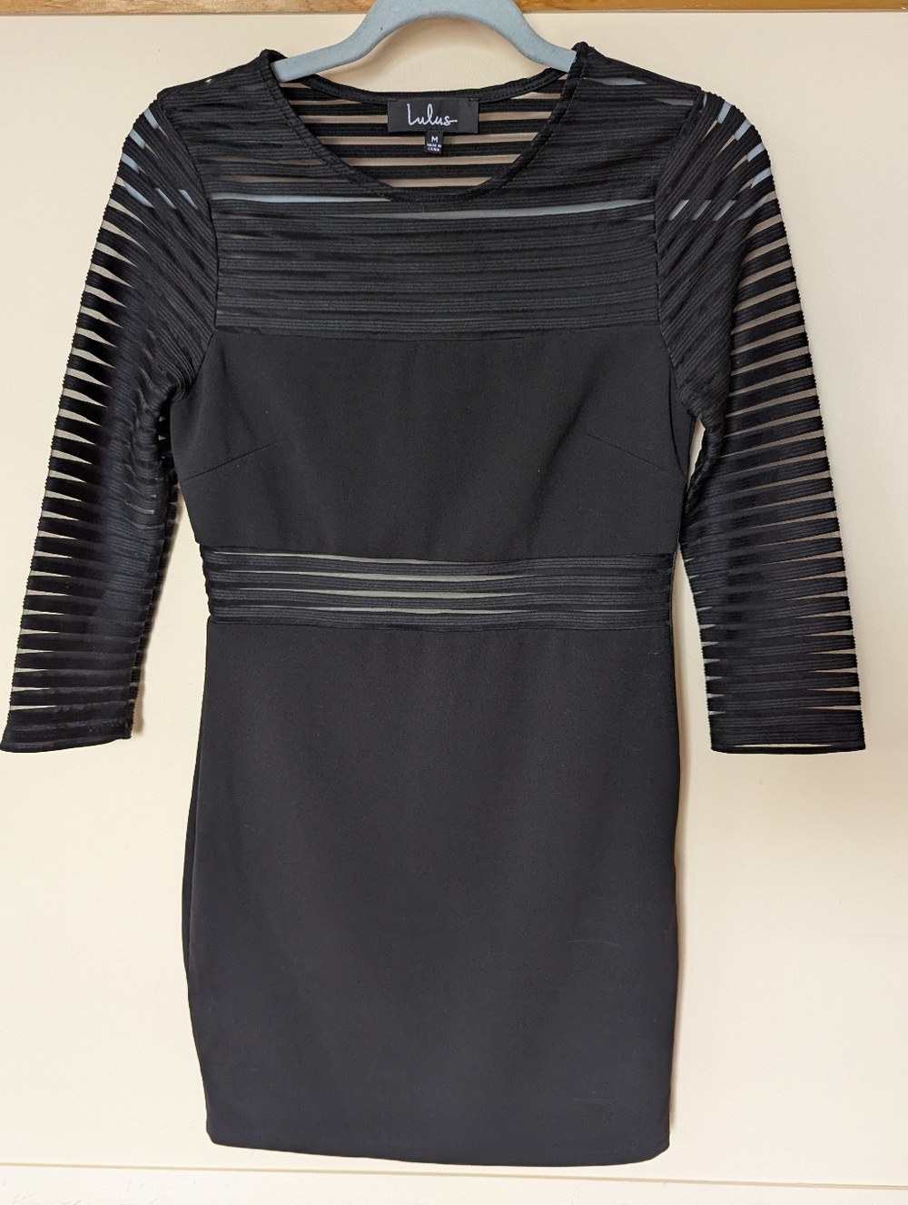 Lulu's Perfect Mesh Black Bodycon Dress